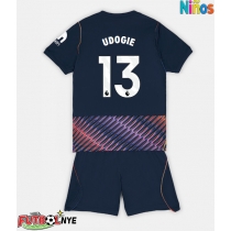 Camiseta Tottenham Hotspur Destiny Udogie #13 Visitante Equipación para niños 2026-27 manga corta (+ pantalones cortos)